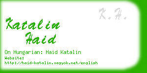 katalin haid business card